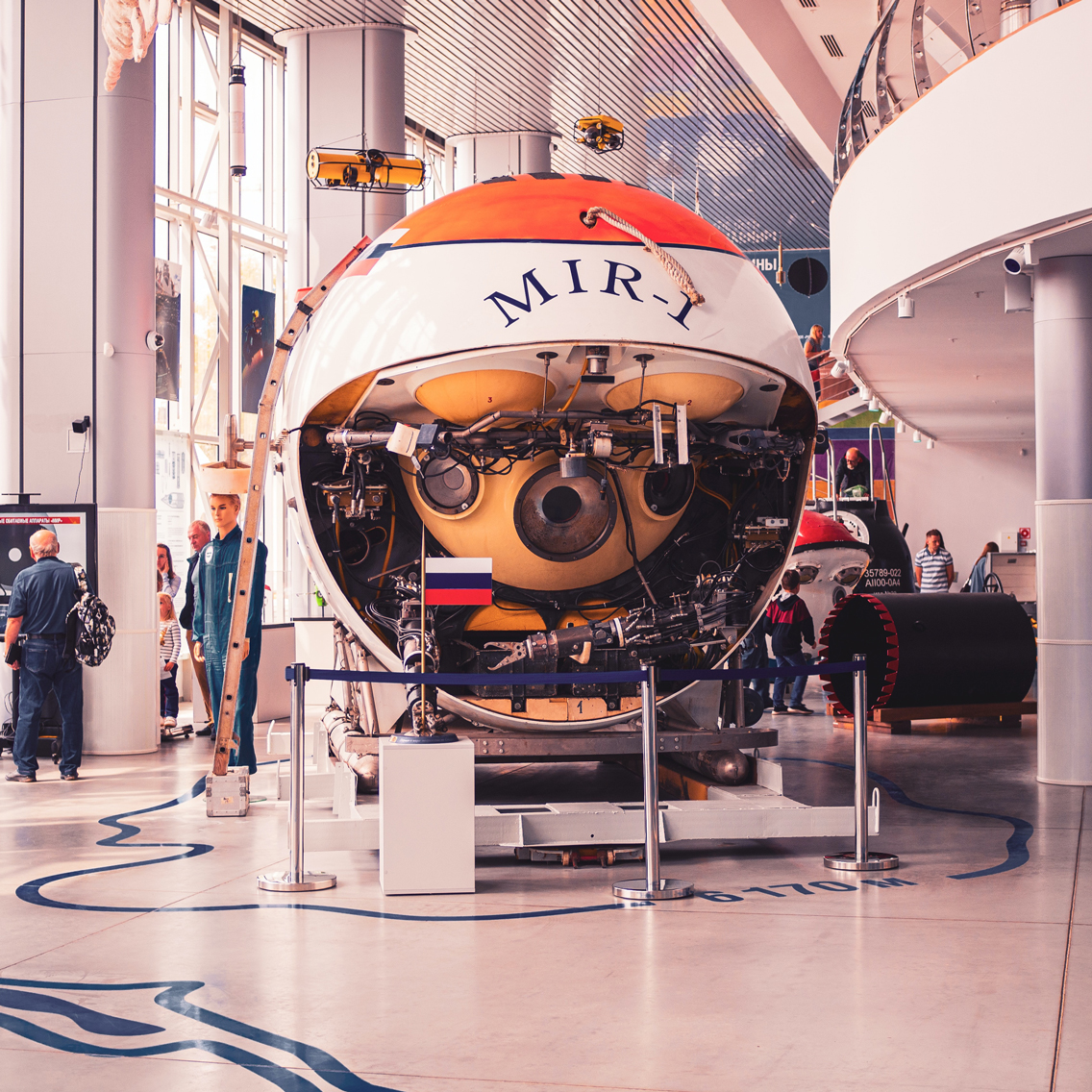 MIR-1 submersible in a museum