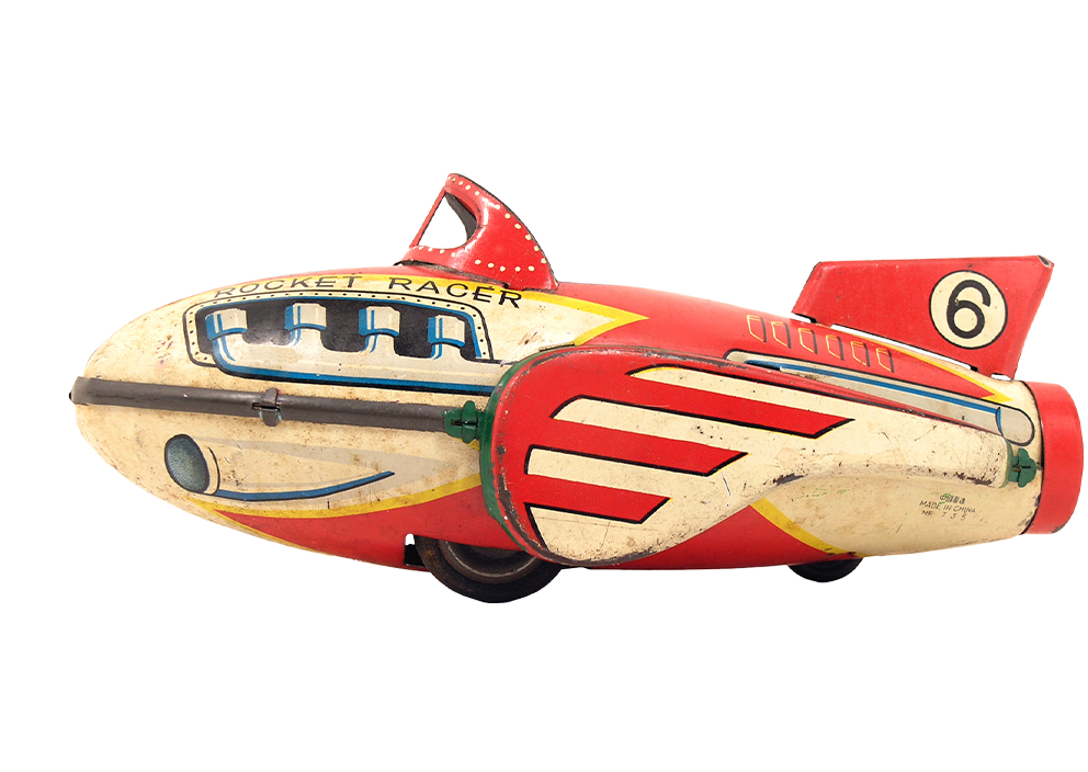 Vintage toy rocket racer